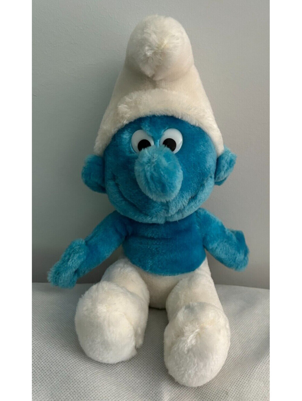 Wallace Berrie Peyo Smurf Plush 10 in 1979 Vintage Stuffed Toy